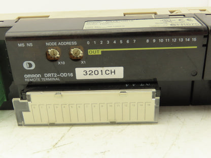 Omron DRT2-OD16 XWT-OD16 Remote Terminal PLC Input Output Module Set