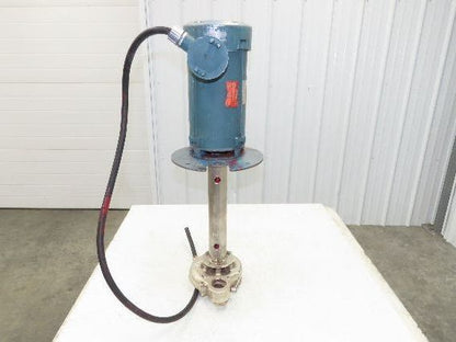 Graymills Superflo Agitator 1.5" Vertical Immersion Ink Tank Pump 2Hp 460V 3PH