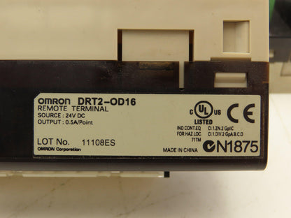 Omron DRT2-OD16 Remote Terminal PLC Output Module 24VDC Lot of 2