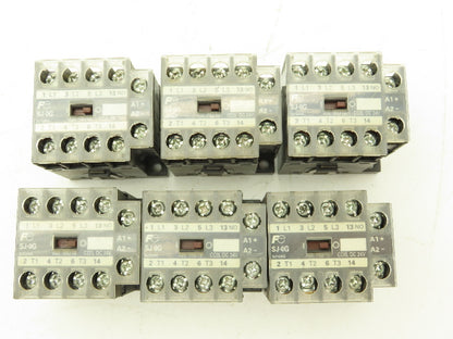Fuji Electric SJ-0G Magnetic Contactor 24VDC Coil 1NO 3PH 240VAC 3HP Lot of 6