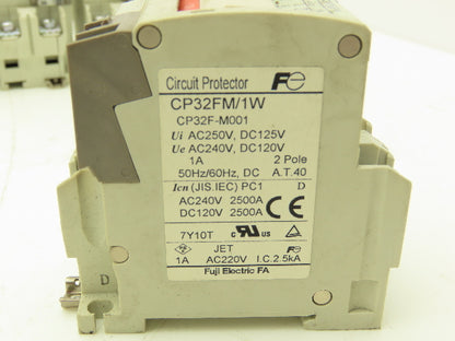 Fuji Electric Circuit Breakers AC/DC | 1/3/5/10/15A | 2-Pole | Lot of 19