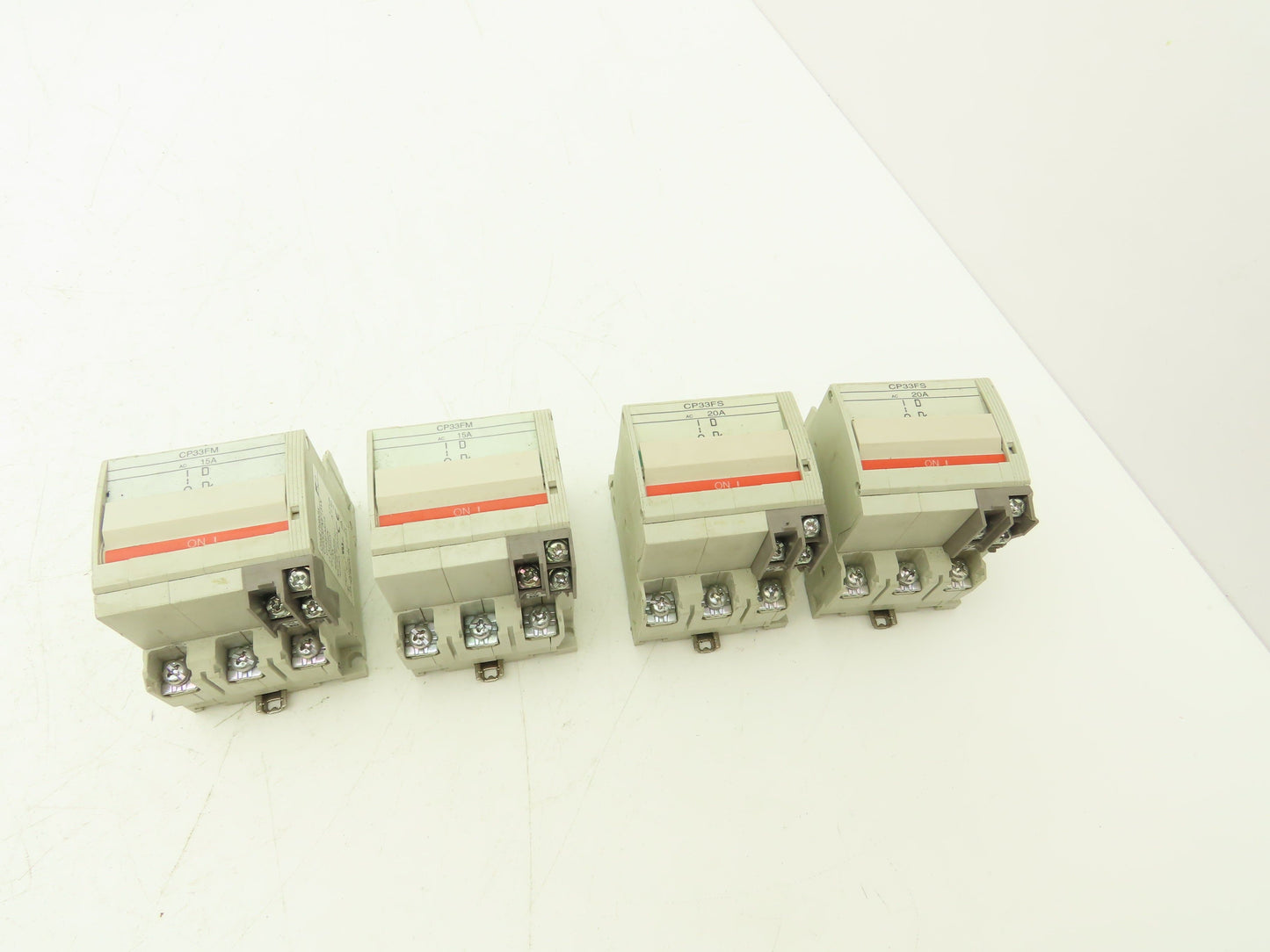 Fuji Electric CP33FM/15W CP33FS/20W AC Circuit Breakers 15/20A 3-Pole Lot of 4
