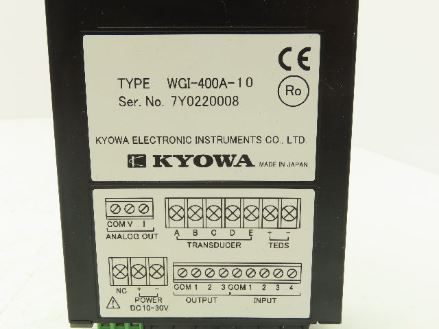 Kyowa WGI-400A-10 Instrumentation Amplifier Display Control Panel With Brackets