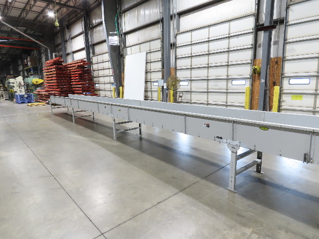 Hytrol 36"x 54' Slider Bed Conveyor Parcel Belt 1.5Hp 480V Center Drive 57 FPM