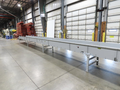 Hytrol 36"x 54' Slider Bed Conveyor Parcel Belt 1.5Hp 480V Center Drive 57 FPM
