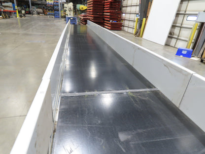 Hytrol 36"x 54' Slider Bed Conveyor Parcel Belt 1.5Hp 480V Center Drive 57 FPM