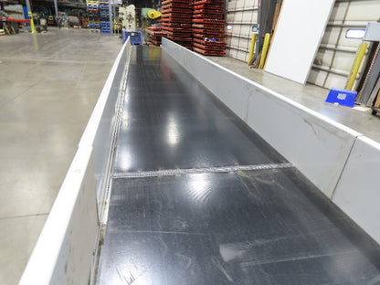 Hytrol 36"x 54' Slider Bed Conveyor Parcel Belt 1.5Hp 480V Center Drive 57 FPM