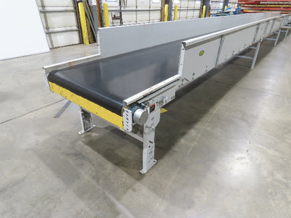 Hytrol 36"x 54' Slider Bed Conveyor Parcel Belt 1.5Hp 480V Center Drive 57 FPM