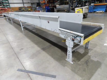 Hytrol 36"x 54' Slider Bed Conveyor Parcel Belt 1.5Hp 480V Center Drive 57 FPM