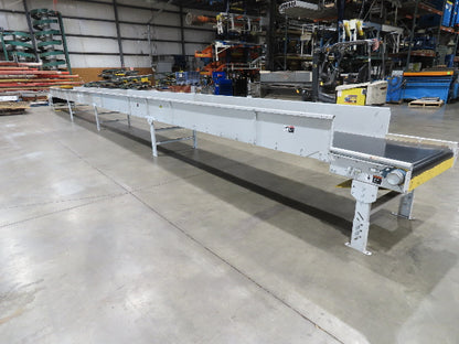 Hytrol 36"x 54' Slider Bed Conveyor Parcel Belt 1.5Hp 480V Center Drive 57 FPM