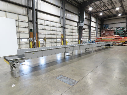 Hytrol 36"x 54' Slider Bed Conveyor Parcel Belt 1.5Hp 480V Center Drive 57 FPM