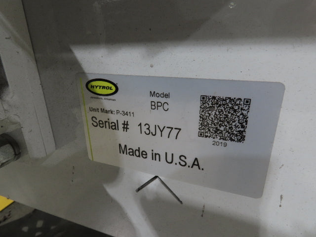 Hytrol 36"x 54' Slider Bed Conveyor Parcel Belt 1.5Hp 480V Center Drive 57 FPM