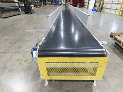 Hytrol 36"x 54' Slider Bed Conveyor Parcel Belt 1.5Hp 480V Center Drive 57 FPM