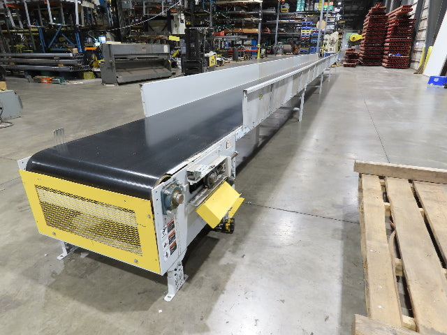 Hytrol 36"x 54' Slider Bed Conveyor Parcel Belt 1.5Hp 480V Center Drive 57 FPM
