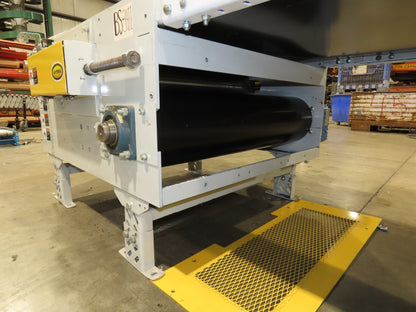 Hytrol 36"x 54' Slider Bed Conveyor Parcel Belt 1.5Hp 480V Center Drive 57 FPM