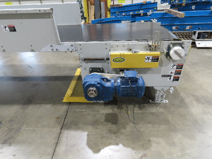 Hytrol 36"x 54' Slider Bed Conveyor Parcel Belt 1.5Hp 480V Center Drive 57 FPM