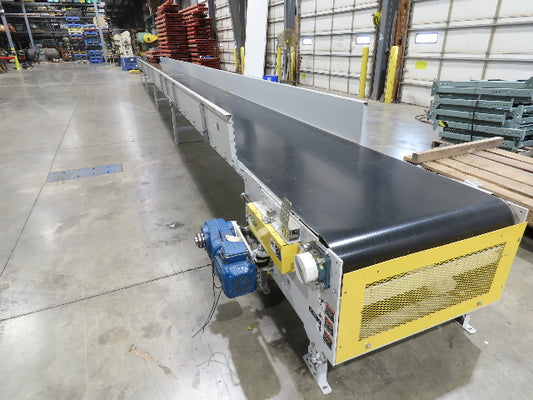 Hytrol 36"x 54' Slider Bed Conveyor Parcel Belt 1.5Hp 480V Center Drive 57 FPM