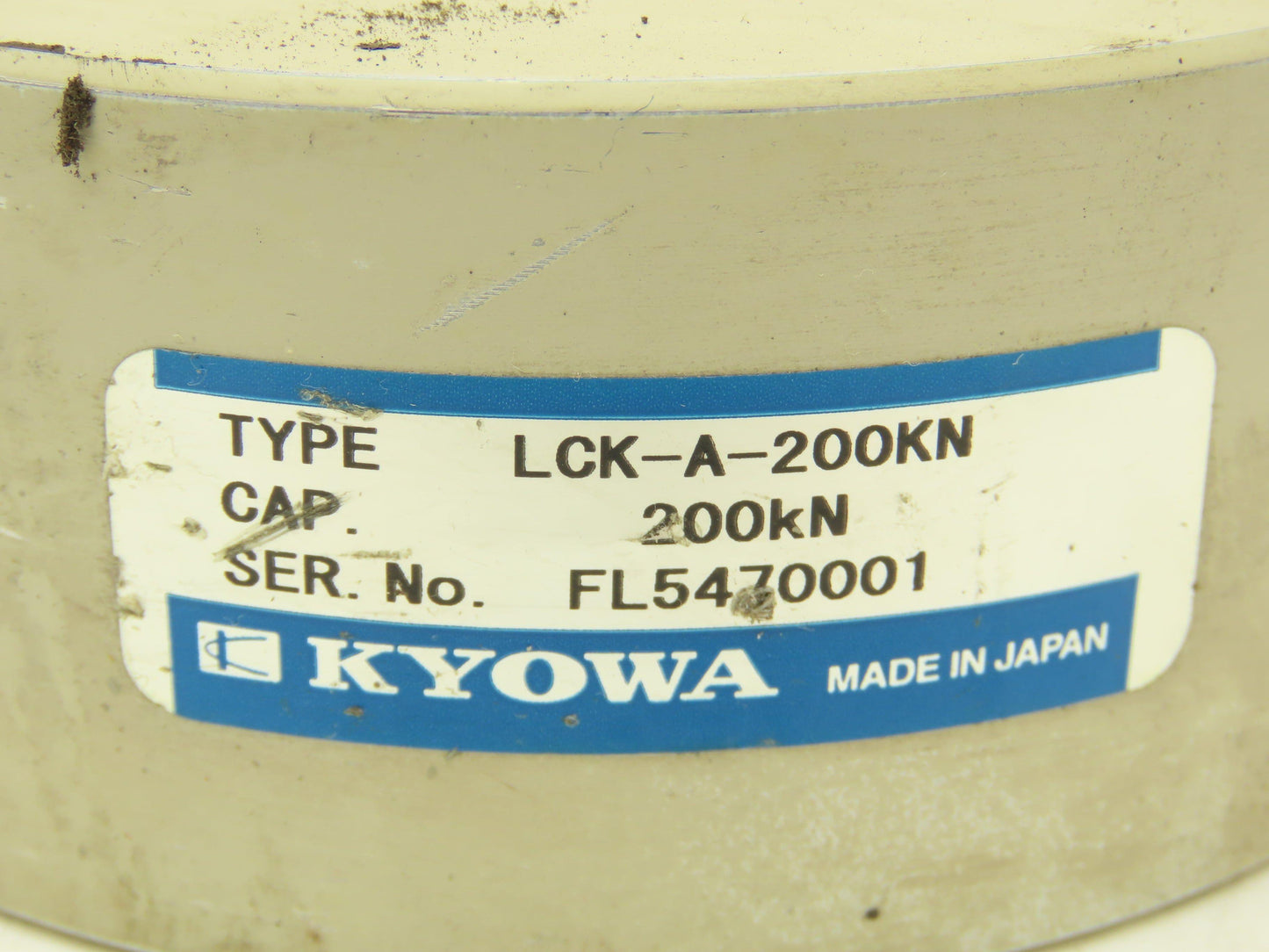 Kyowa LCK-A-200KN Thin Compression Load Cell 200 Kilo-Newtons 1-10V With Cable