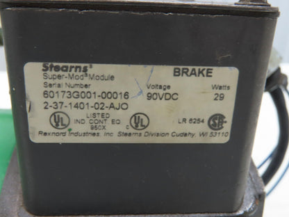 Stearns 2-37-1401-02-AJO Super-Mod Clutch Brake 90VDC with 2Hp 460V Motor 145TC