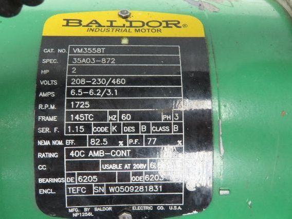 Stearns 2-37-1401-02-AJO Super-Mod Clutch Brake 90VDC with 2Hp 460V Motor 145TC