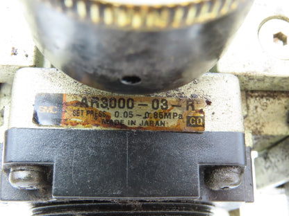 SMC AR3000/AL3000 Pneumatic Air Line Filter Regulator Lubricator Combo 3/8"