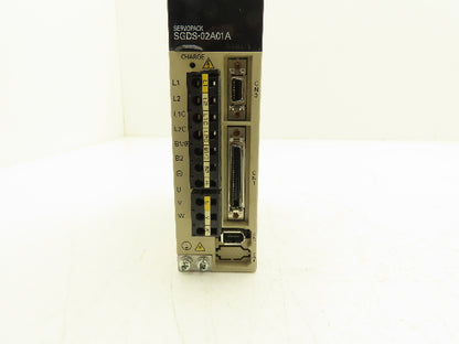 Yaskawa SGDS-02A01A AC Motor Drive 1PH 230V 2.4A In 3PH 0-230V 0-300Hz 200W Out