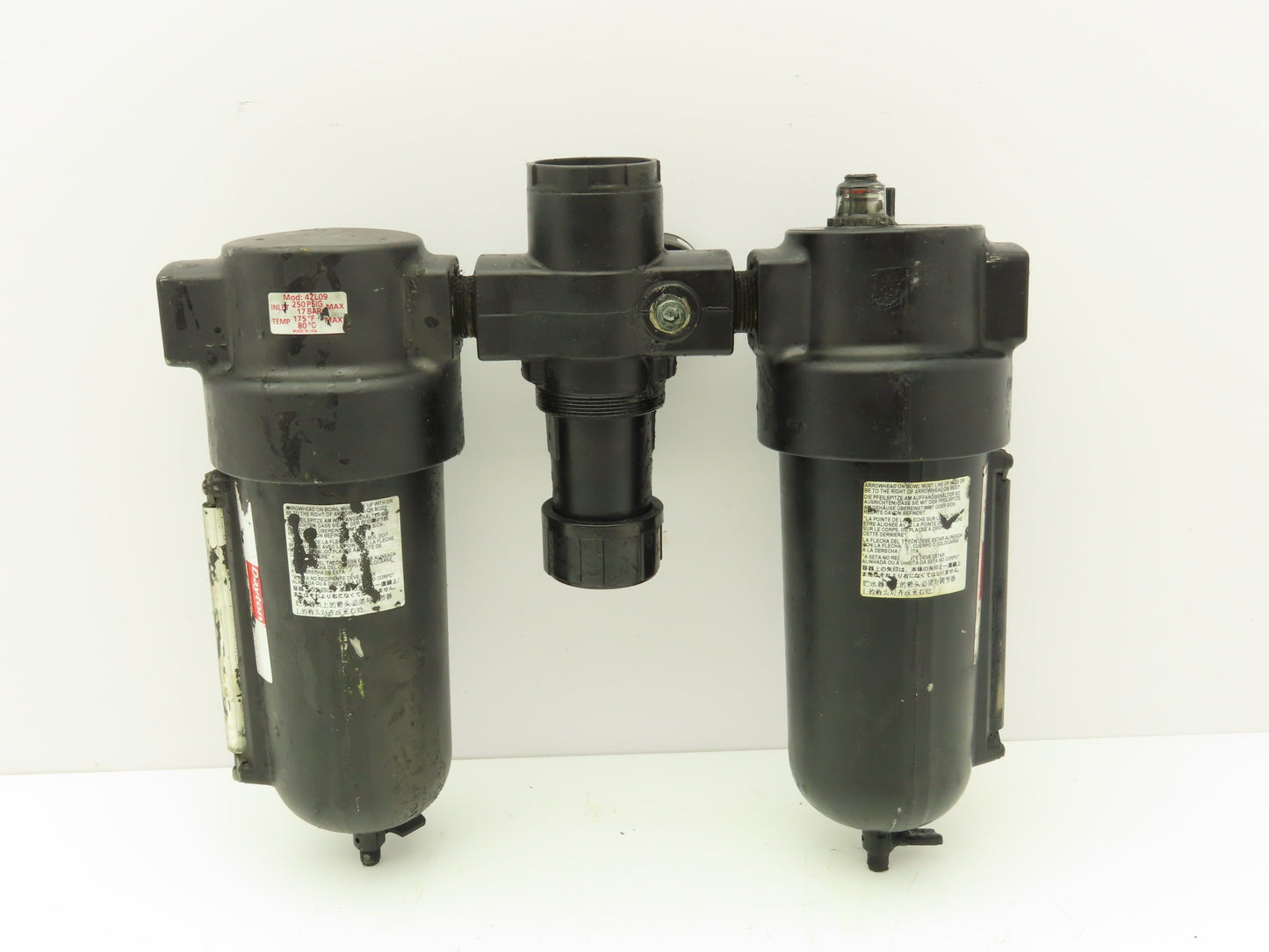 Dayton 4ZM09 Compressed Air Line Filter Regulator Lubricator Combo 3/4"npt