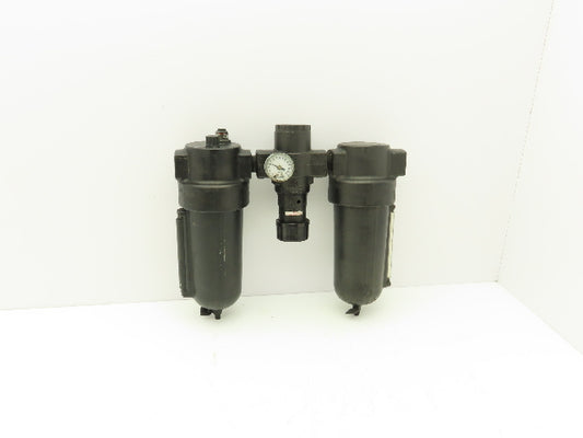Dayton 4ZM09 Compressed Air Line Filter Regulator Lubricator Combo 3/4"npt