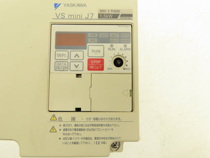 Yaskawa CIMR-J7AA21P5 Variable Frequency AC Drive 230VAC 3PH 400Hz 1.5kW *READ*