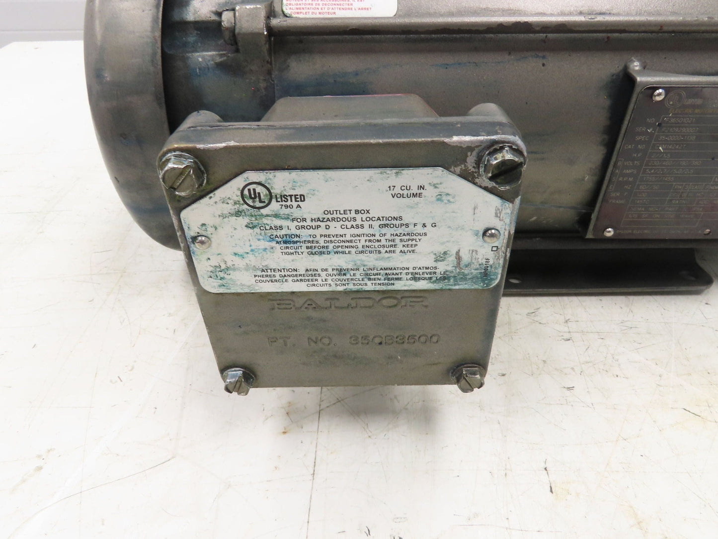 Baldor CXM14242T AC Motor Explosion Proof 2Hp 1755 RPM 230/460V 3PH 145TC