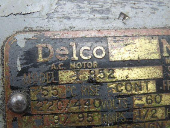 Brown & Sharp No2 Gear Pump 1/2" NPT Vintage Delco Motor 3PH 220/440V 1/2HP