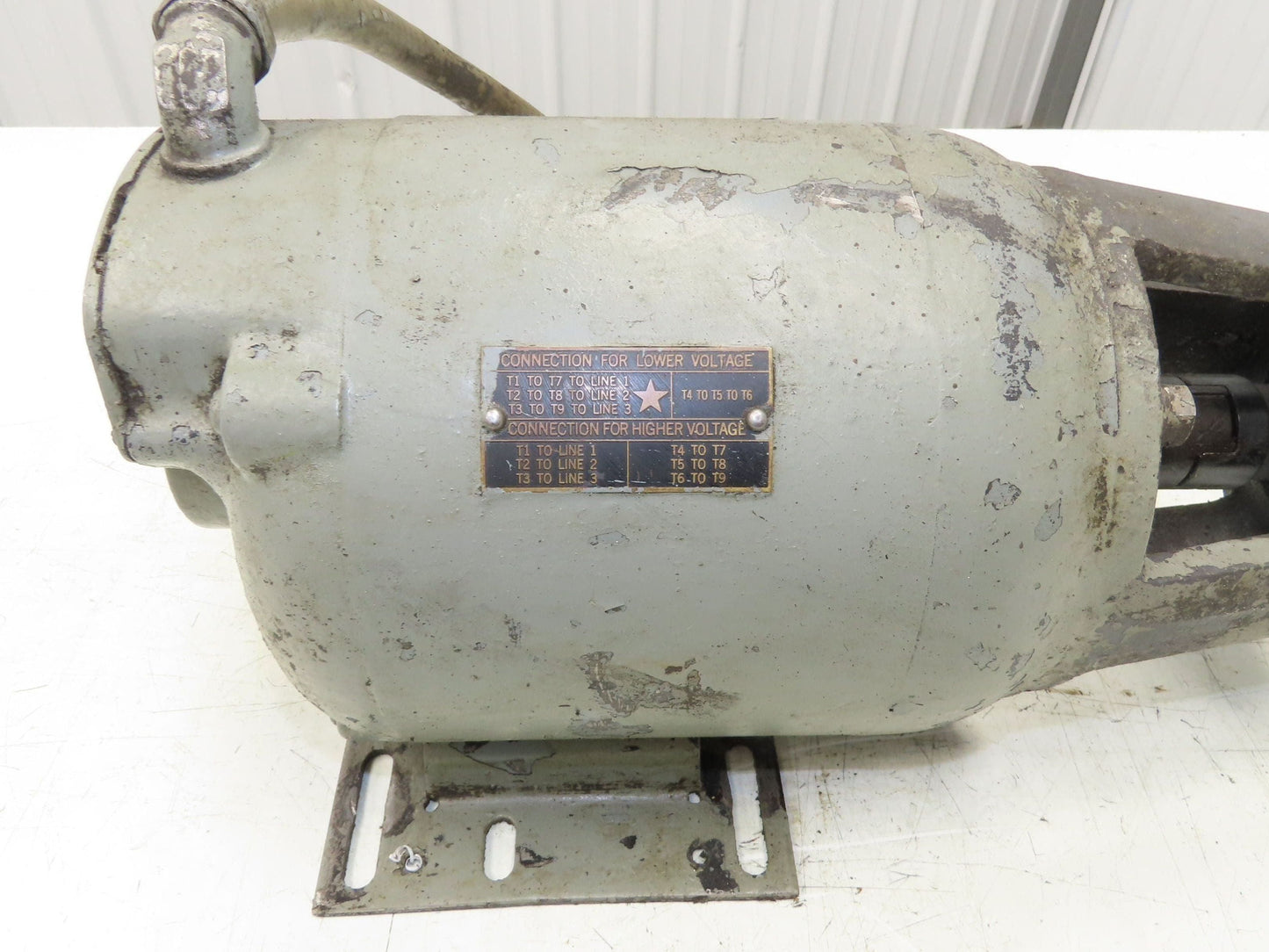 Brown & Sharp No2 Gear Pump 1/2" NPT Vintage Delco Motor 3PH 220/440V 1/2HP