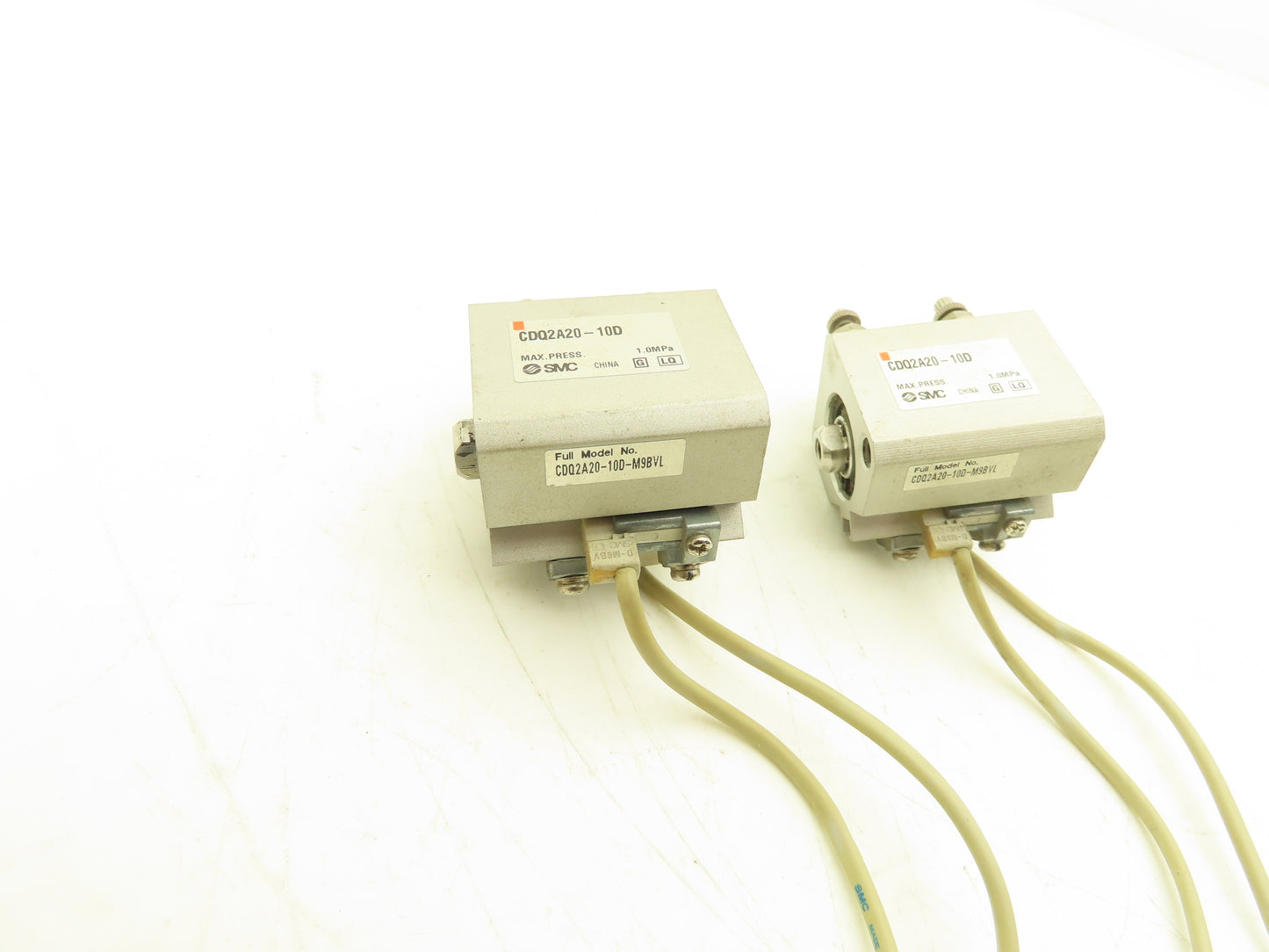 SMC CDQ2A20-10D-M9BVL Pneumatic Cylinder 20mm Bore 10mm Stroke 145 PSI Lot of 2