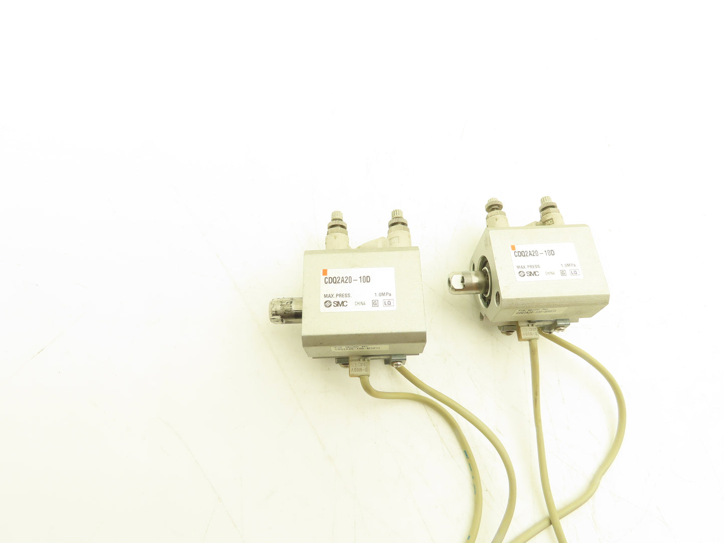 SMC CDQ2A20-10D-M9BVL Pneumatic Cylinder 20mm Bore 10mm Stroke 145 PSI Lot of 2