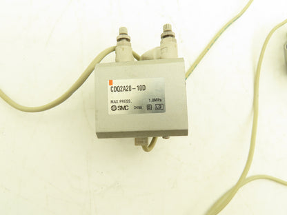 SMC CDQ2A20-10D-M9BVL Pneumatic Cylinder 20mm Bore 10mm Stroke 145 PSI Lot of 2