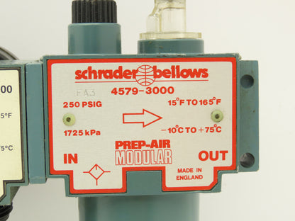 Schrader Bellows 4569-2000 Compressed Air Regulator Filter Lubricator Combo 3/4"