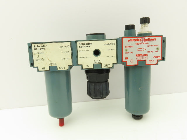 Schrader Bellows 4569-2000 Compressed Air Regulator Filter Lubricator Combo 3/4"