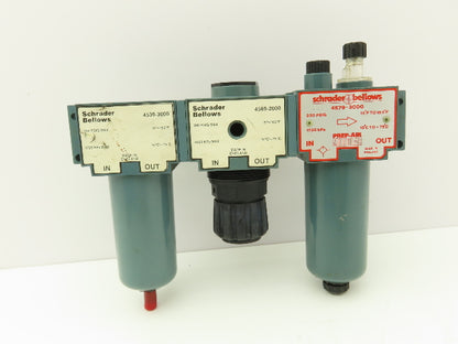Schrader Bellows 4569-2000 Compressed Air Regulator Filter Lubricator Combo 3/4"