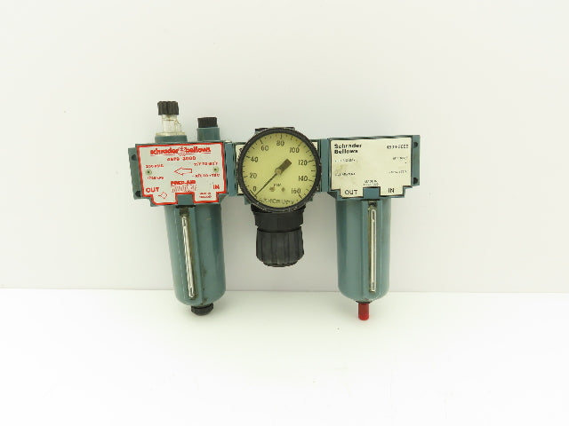 Schrader Bellows 4569-2000 Compressed Air Regulator Filter Lubricator Combo 3/4"
