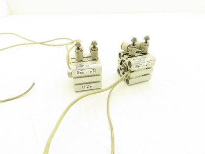 SMC CDQSB25-5D-M9BVLS Pneumatic Air Cylinder 25mm Bore 5mm Stroke 145PSI Lot of2