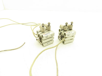 SMC CDQSB25-5D-M9BVLS Pneumatic Air Cylinder 25mm Bore 5mm Stroke 145PSI Lot of2