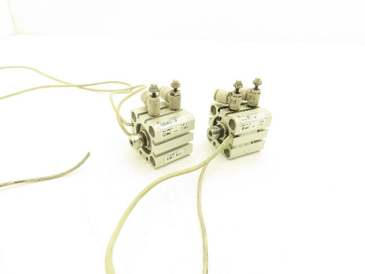 SMC CDQSB25-5D-M9BVLS Pneumatic Air Cylinder 25mm Bore 5mm Stroke 145PSI Lot of2