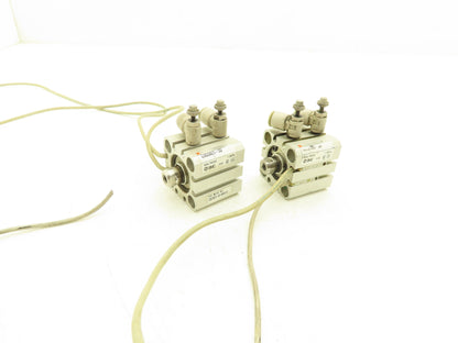 SMC CDQSB25-5D-M9BVLS Pneumatic Air Cylinder 25mm Bore 5mm Stroke 145PSI Lot of2
