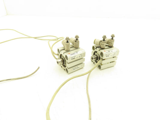 SMC CDQSB25-5D-M9BVLS Pneumatic Air Cylinder 25mm Bore 5mm Stroke 145PSI Lot of2