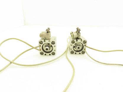 SMC CDQSB25-5D-M9BVLS Pneumatic Air Cylinder 25mm Bore 5mm Stroke 145PSI Lot of2