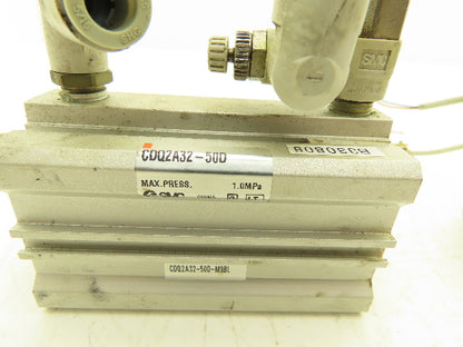 SMC CDQ2A32-50D-M9BL Pneumatic Air Cylinder 32mm Bore 50mm Stroke 145PSI Lot of2