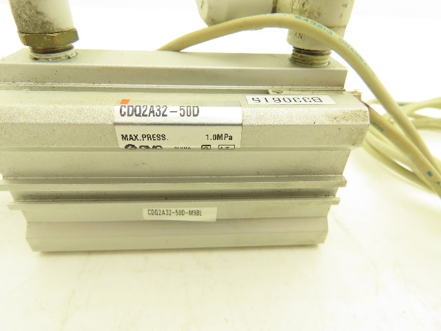 SMC CDQ2A32-50D-M9BL Pneumatic Air Cylinder 32mm Bore 50mm Stroke 145PSI Lot of2