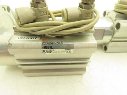 SMC RSDQB40-20DK-M9BVL Pneumatic Air Cylinder 40mm Bore 20mm Stroke Lot of 6