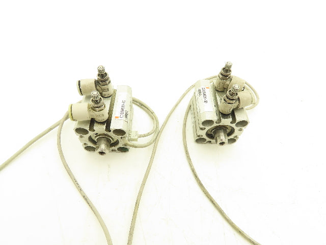 SMC CDQSWB20-5D-M9BVL Pneumatic Air Cylinder Double End 5mm Stroke Lot of 2