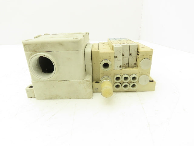 SMC SY3100/SY3300 3-Station Pneumatic Manifold 5/2, 5/3 Solenoid Valves 24VDC
